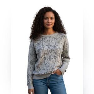 Rebecca Taylor Wool blend snake print lightweight sweater top
G